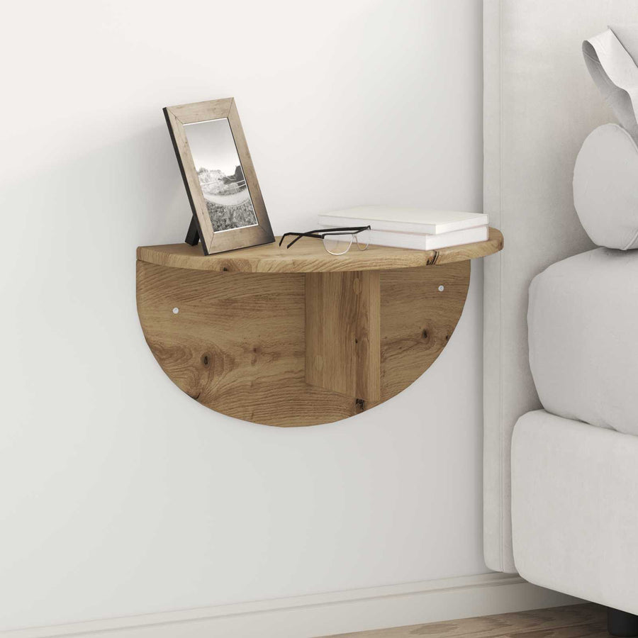 vidaXL Wall Shelf 2 pcs Artisan Oak 48 x 24 x 24 cm Engineered Wood 1