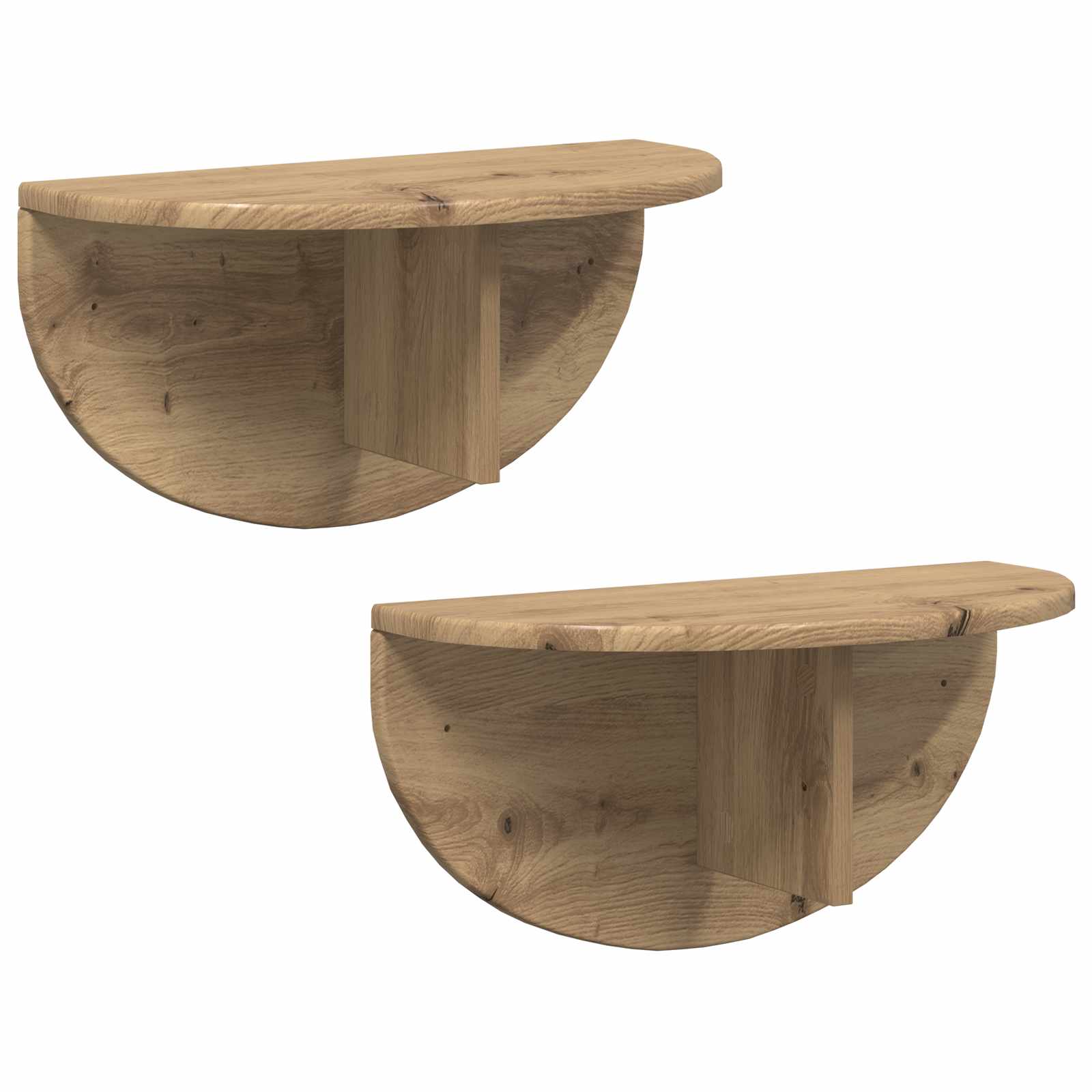 vidaXL Wall Shelf 2 pcs Artisan Oak 48 x 24 x 24 cm Engineered Wood 2