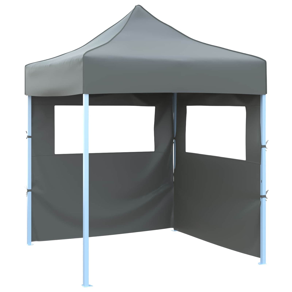 Party Tent 200 x 200 x 306 cm Oxford Fabric Yes with 2 Sidewalls Anthracite
