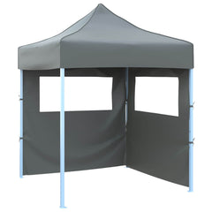 Party Tent 200 x 200 x 306 cm Oxford Fabric Yes with 2 Sidewalls Anthracite