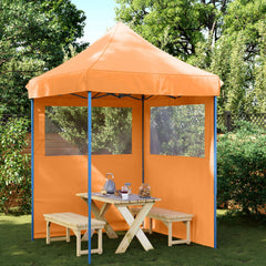Party Tent 200 x 200 x 306 cm Oxford Fabric Yes with 2 Sidewalls Orange