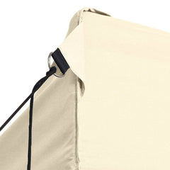 Party Tent 279 x 410 x 315 cm Oxford Fabric Yes with 2 Sidewalls Cream