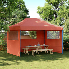 Party Tent 279 x 410 x 315 cm Oxford Fabric Yes with 2 Sidewalls Terracotta