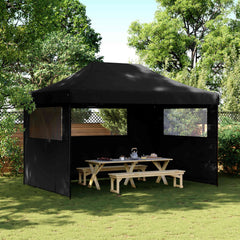 Party Tent 279 x 410 x 315 cm Oxford Fabric Yes with 2 Sidewalls Black