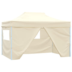 Party Tent 279 x 410 x 315 cm Oxford Fabric Yes with 4 Sidewalls Cream
