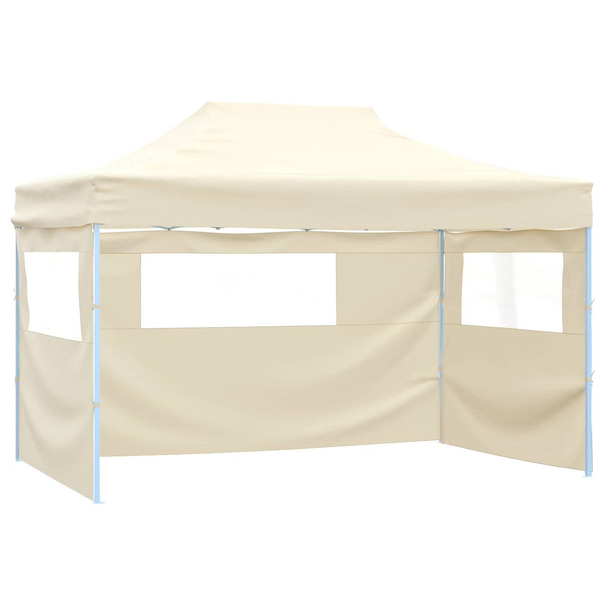 Party Tent 279 x 410 x 315 cm Oxford Fabric Yes with 4 Sidewalls Cream