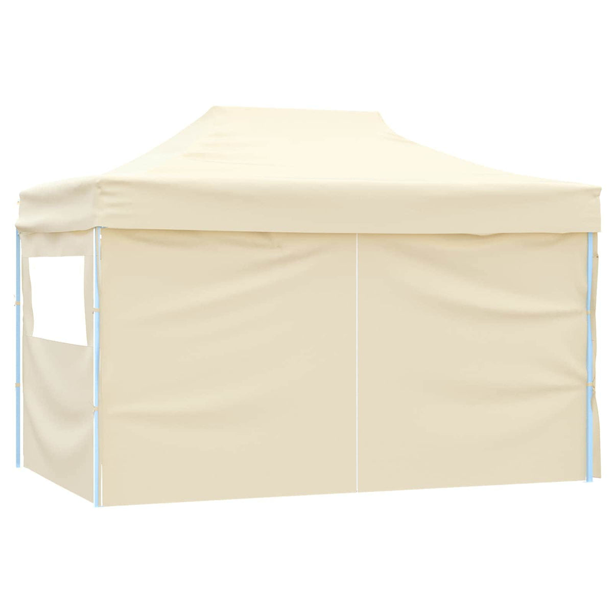 Party Tent 279 x 410 x 315 cm Oxford Fabric Yes with 4 Sidewalls Cream