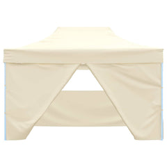 Party Tent 279 x 410 x 315 cm Oxford Fabric Yes with 4 Sidewalls Cream