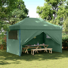 Party Tent 279 x 410 x 315 cm Oxford Fabric Yes with 4 Sidewalls Green
