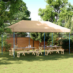 Party Tent 292 x 580 x 315 cm Oxford Fabric Yes without Sidewall Beige