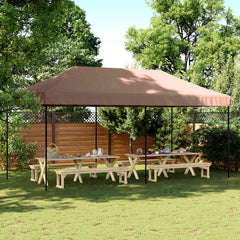 Party Tent 292 x 580 x 315 cm Oxford Fabric Yes without Sidewall Brown