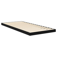 vidaXL Floor Bed Frame Black Oak 75 x 190 cm Engineered Wood 5