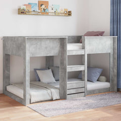 vidaXL Floor Bed Frame Concrete Grey 75 x 190 cm Engineered Wood 4