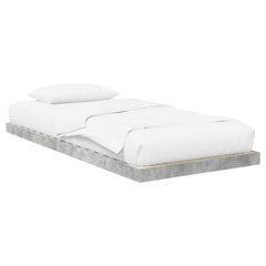 vidaXL Floor Bed Frame Concrete Grey 75 x 190 cm Engineered Wood 2