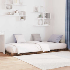 vidaXL Floor Bed Frame Old Wood 75 x 190 cm Engineered Wood 3