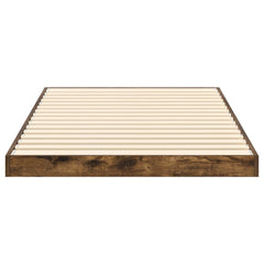 vidaXL Floor Bed Frame Smoked Oak 90 x 190 cm Engineered Wood 6