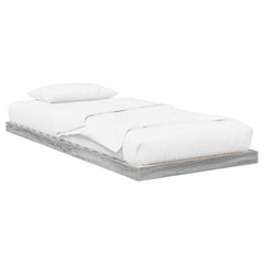 vidaXL Floor Bed Frame Grey Sonoma 90 x 200 cm Engineered Wood 2