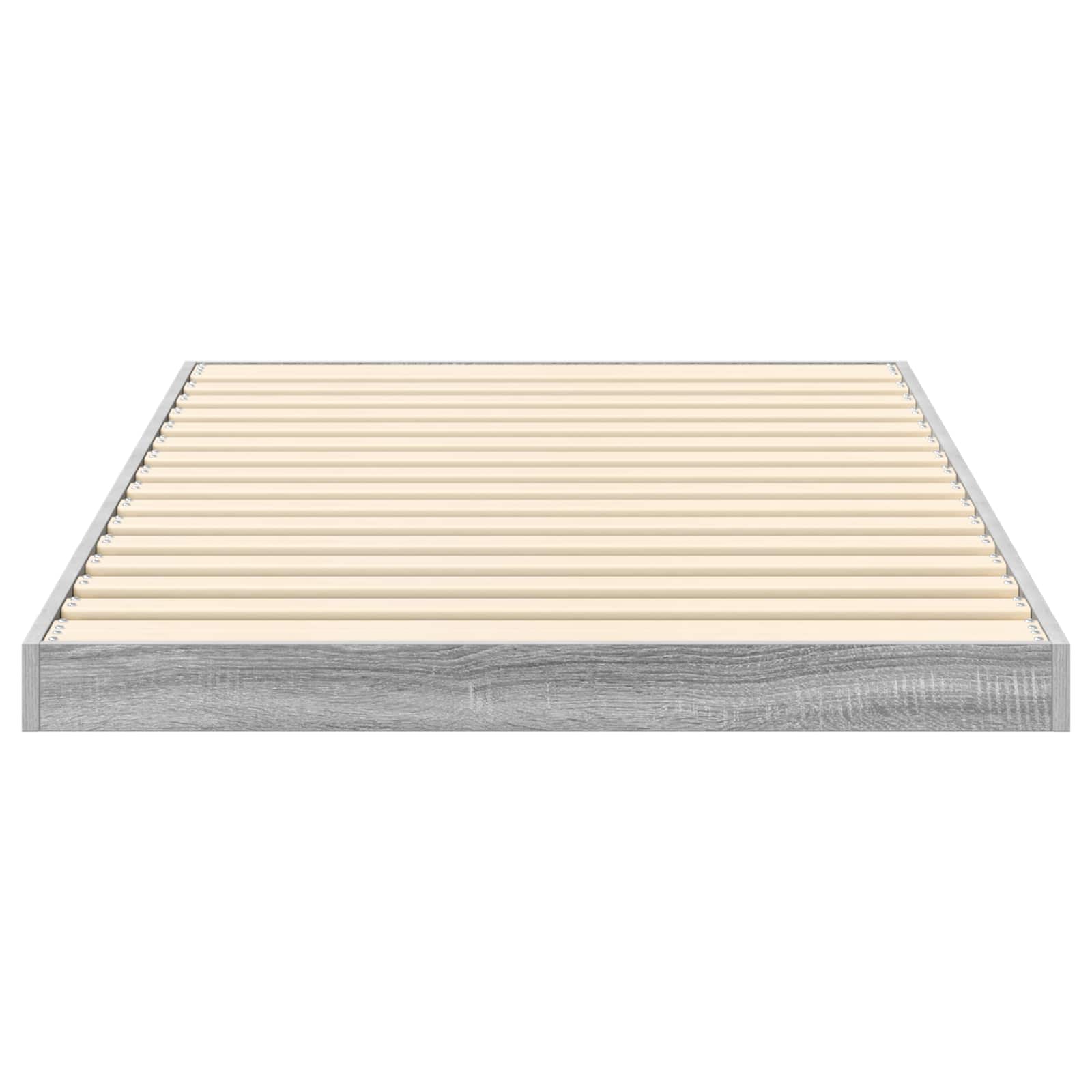 vidaXL Floor Bed Frame Grey Sonoma 90 x 200 cm Engineered Wood 6