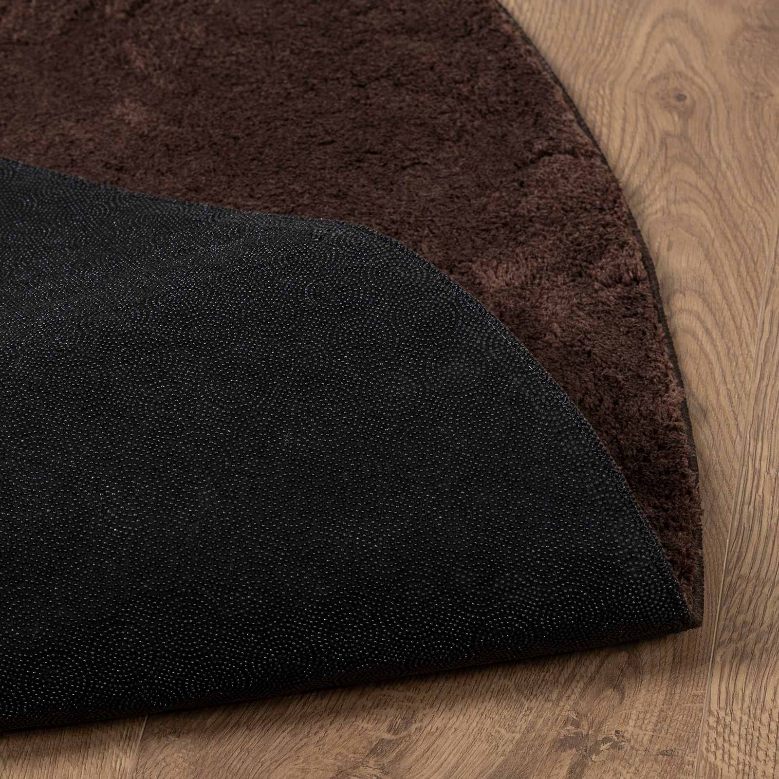 vidaXL Medium Pile Soft and Washable Rug HUARTE Brown Ø 100 CM 4