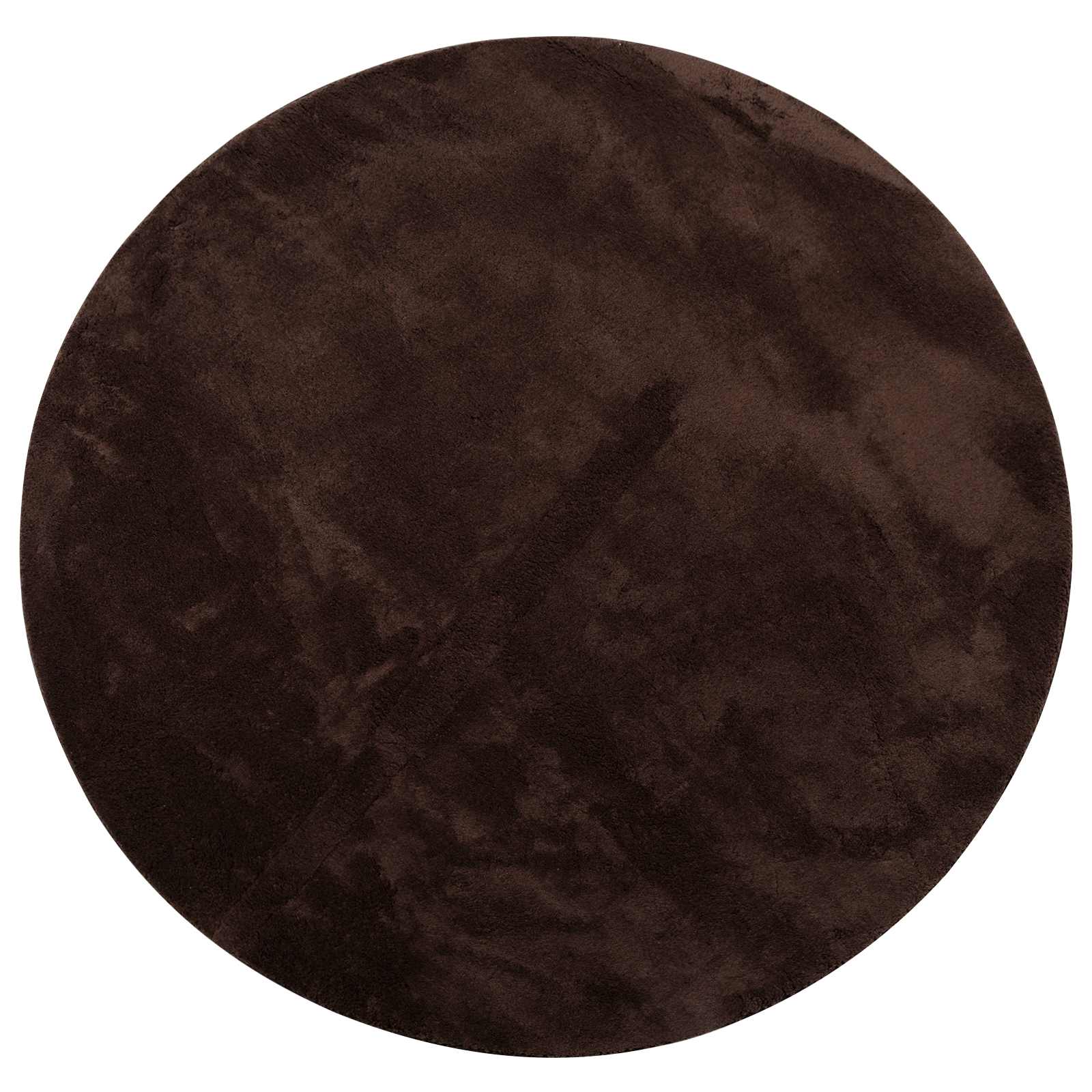 vidaXL Medium Pile Soft and Washable Rug HUARTE Brown Ø 100 CM 2