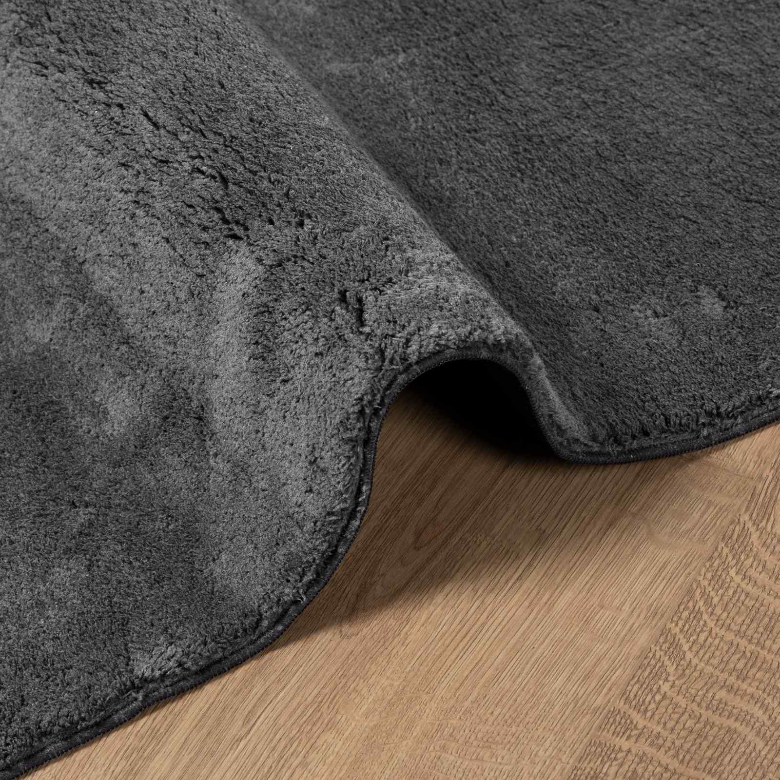 vidaXL Medium Pile Soft and Washable Rug HUARTE Anthracite 80 x 300 cm 6