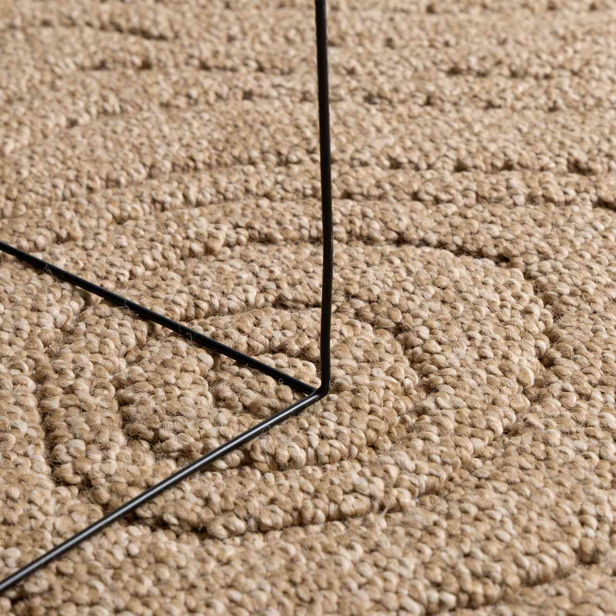 Indoor and Outdoor Rug AGIRA Natural Polyester Waveform 150 x 80 cm