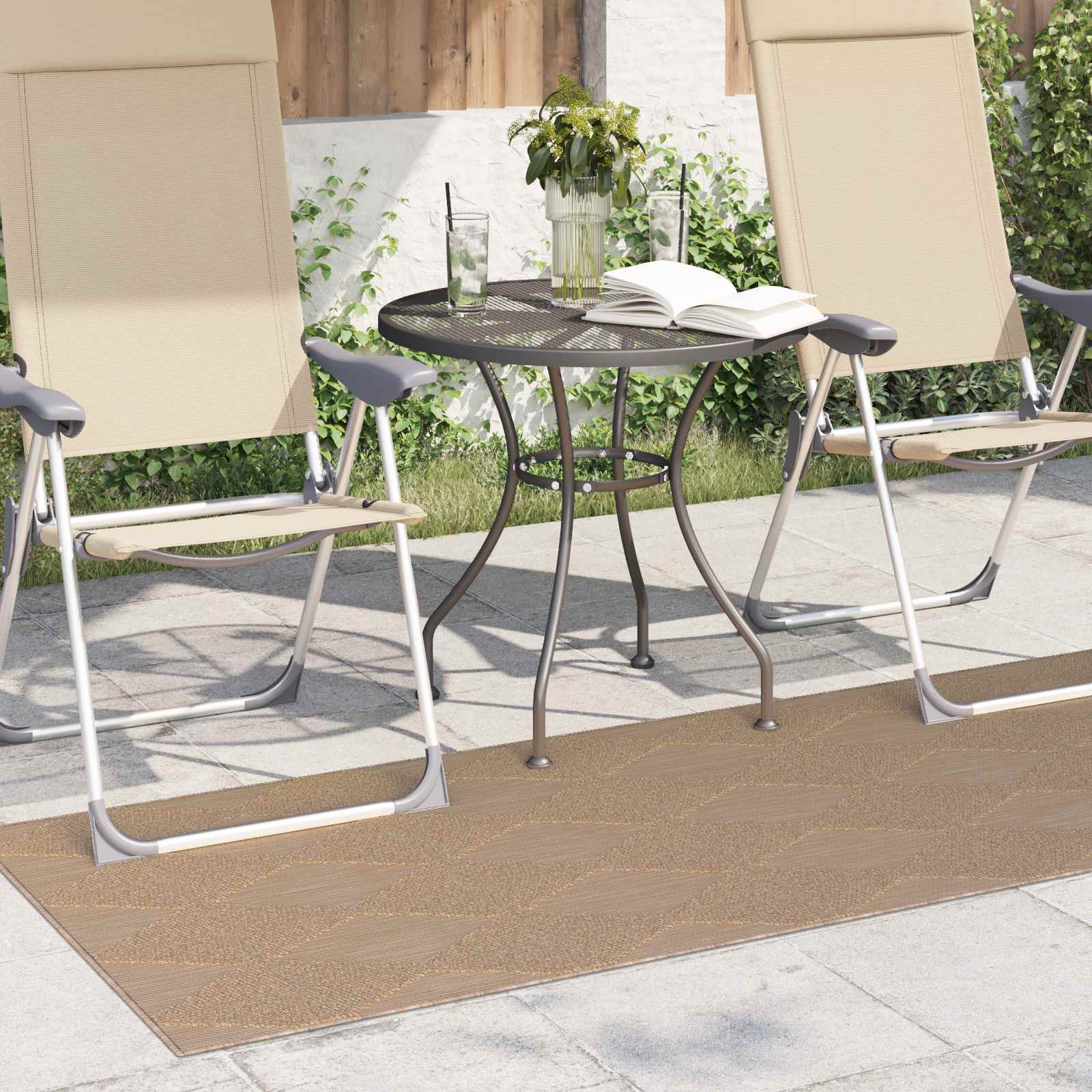 vidaXL Indoor and Outdoor Rug AGIRA Natural 150 x 80 cm Polyester 3