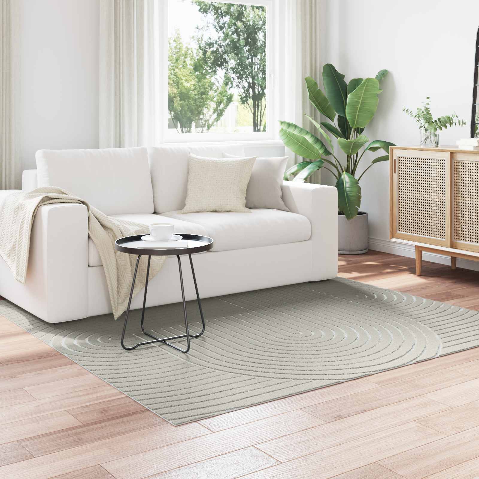 vidaXL Indoor and Outdoor Rug PALMERAS Green 120 x 120 cm Polyester 1