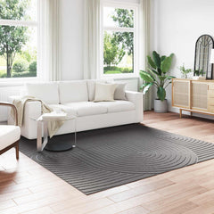 vidaXL Indoor and Outdoor Rug PALMERAS Zen Sand Anthracite