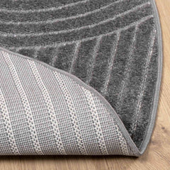 vidaXL Indoor and Outdoor Rug PALMERAS Anthracite Ø 120 CM Polyester 4
