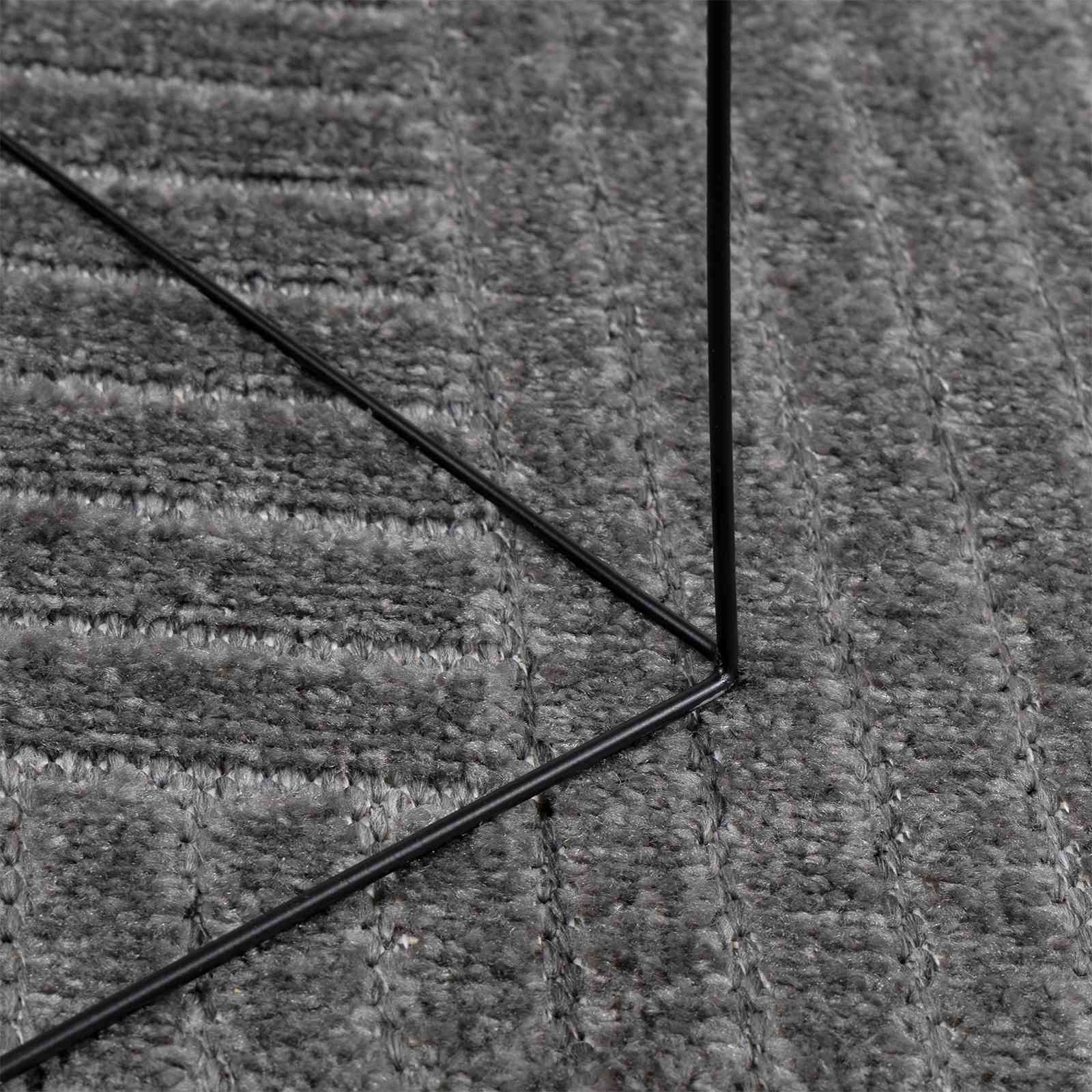 vidaXL Indoor and Outdoor Rug PALMERAS Anthracite Ø 120 CM Polyester 5