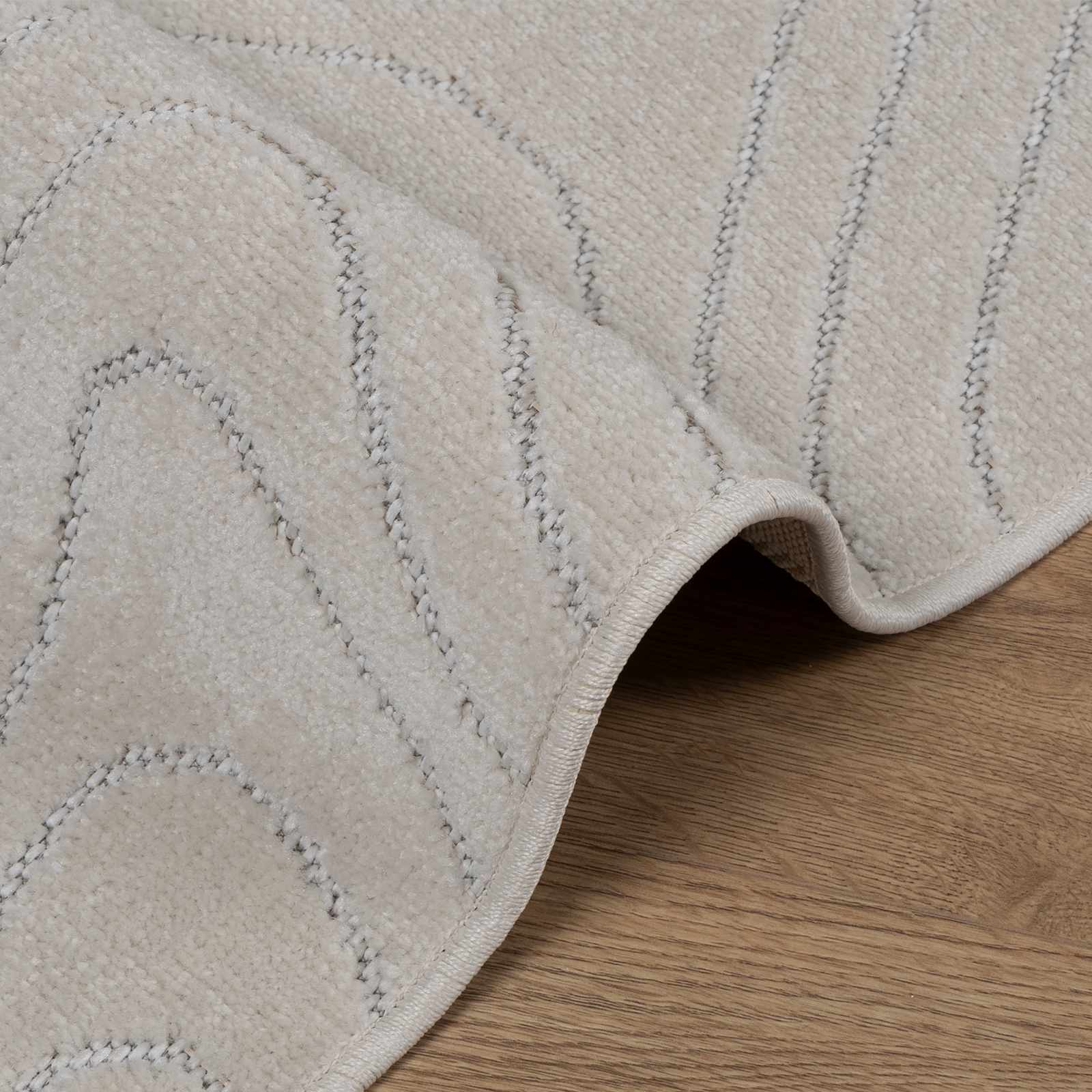 vidaXL Indoor and Outdoor Rug PALMERAS Cream 150 x 80 cm Polyester 5
