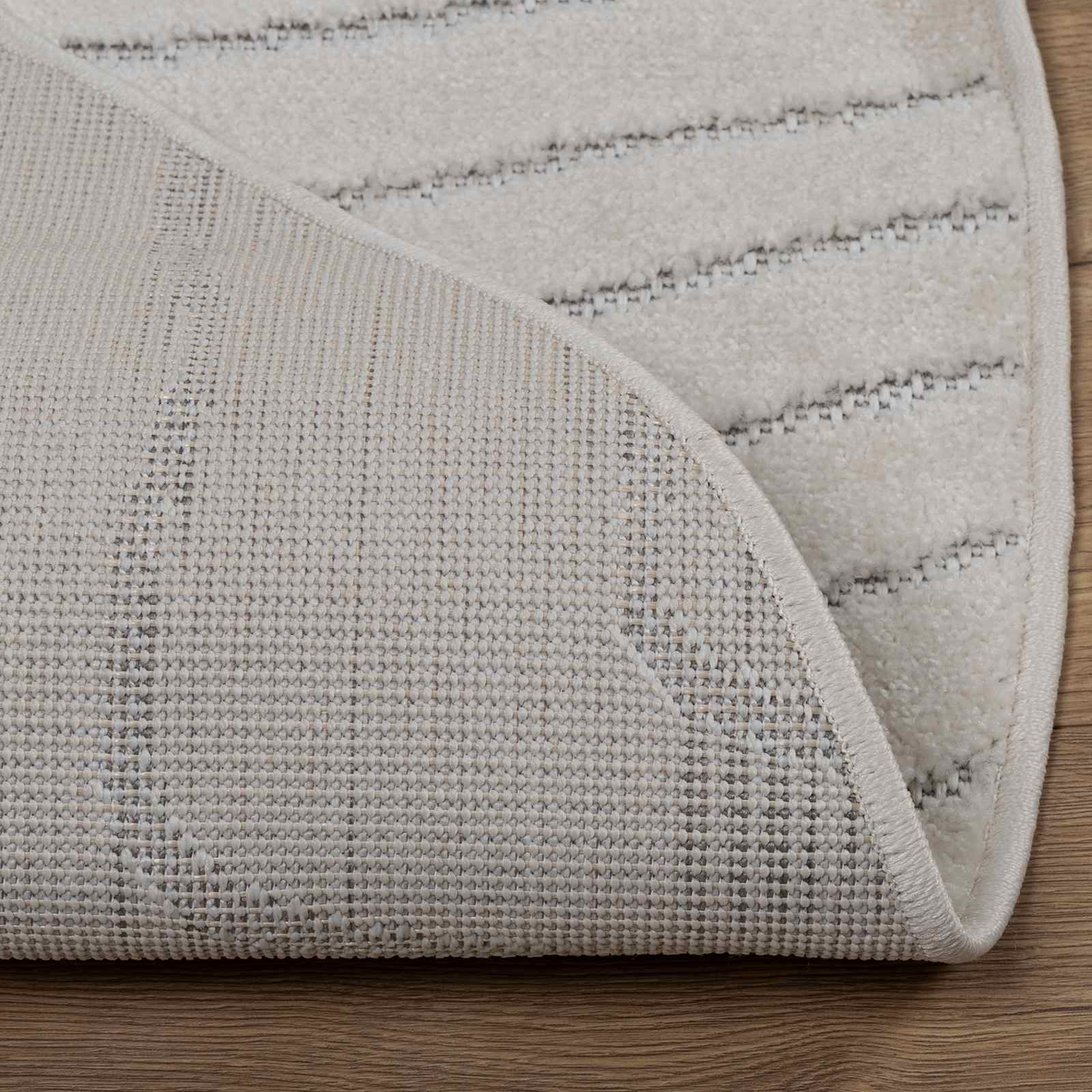 vidaXL Indoor and Outdoor Rug PALMERAS Cream Ø 120 CM Polyester 4