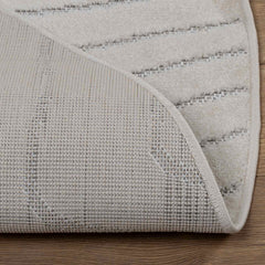 vidaXL Indoor and Outdoor Rug PALMERAS Cream Ø 160 CM Polyester 4