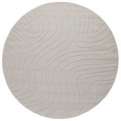 vidaXL Indoor and Outdoor Rug PALMERAS Cream Ø 160 CM Polyester 2