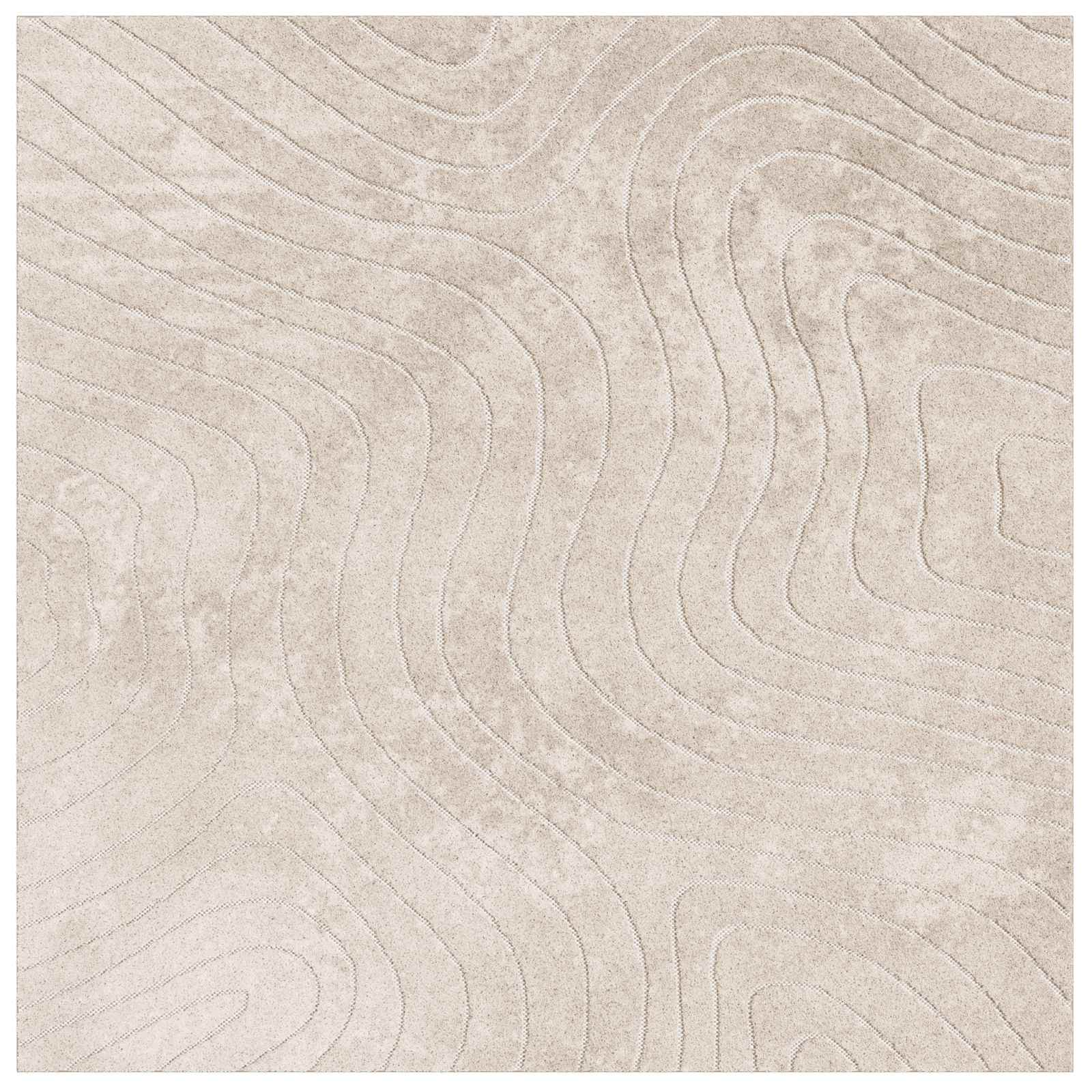 vidaXL Indoor and Outdoor Rug PALMERAS Beige 120 x 120 cm Polyester 2