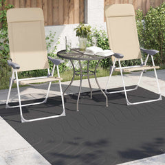 vidaXL Indoor and Outdoor Rug PALMERAS Anthracite 120 x 120 cm 3