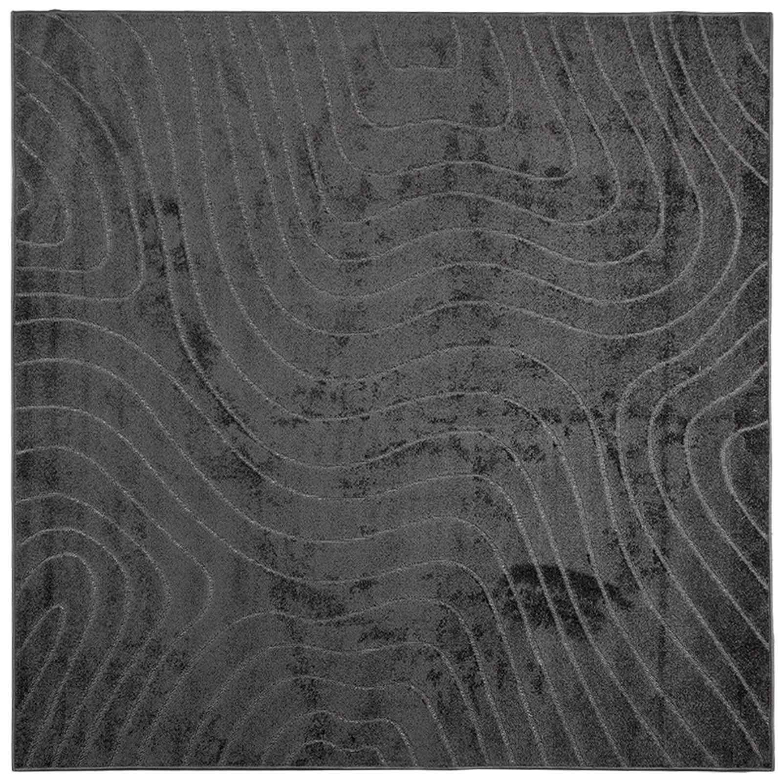 vidaXL Indoor and Outdoor Rug PALMERAS Anthracite 120 x 120 cm 2
