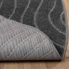 vidaXL Indoor and Outdoor Rug PALMERAS Anthracite Ø 120 CM Polyester 4