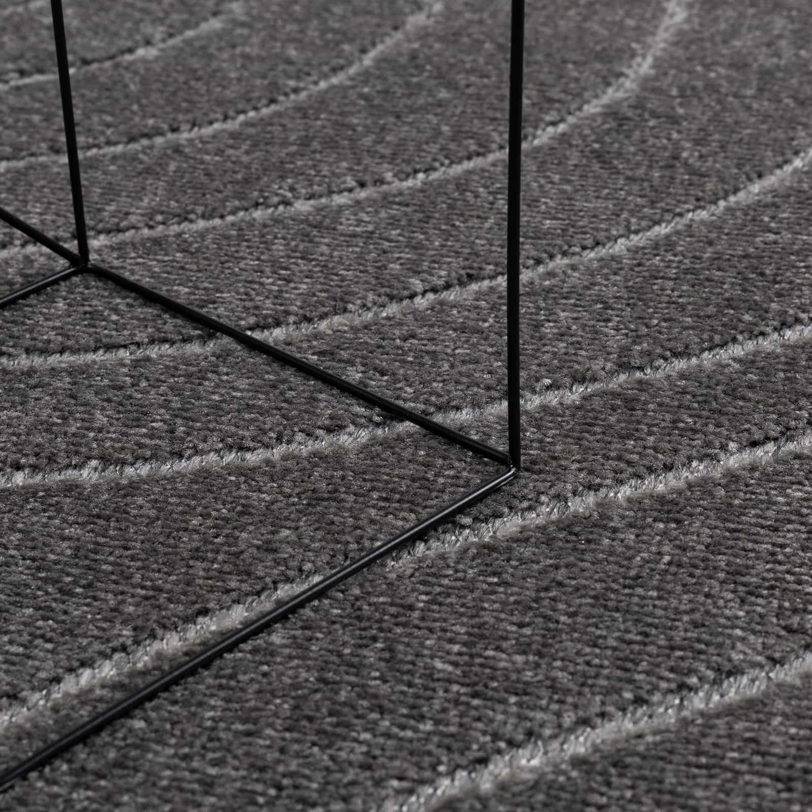 vidaXL Indoor and Outdoor Rug PALMERAS Anthracite Ø 120 CM Polyester 6