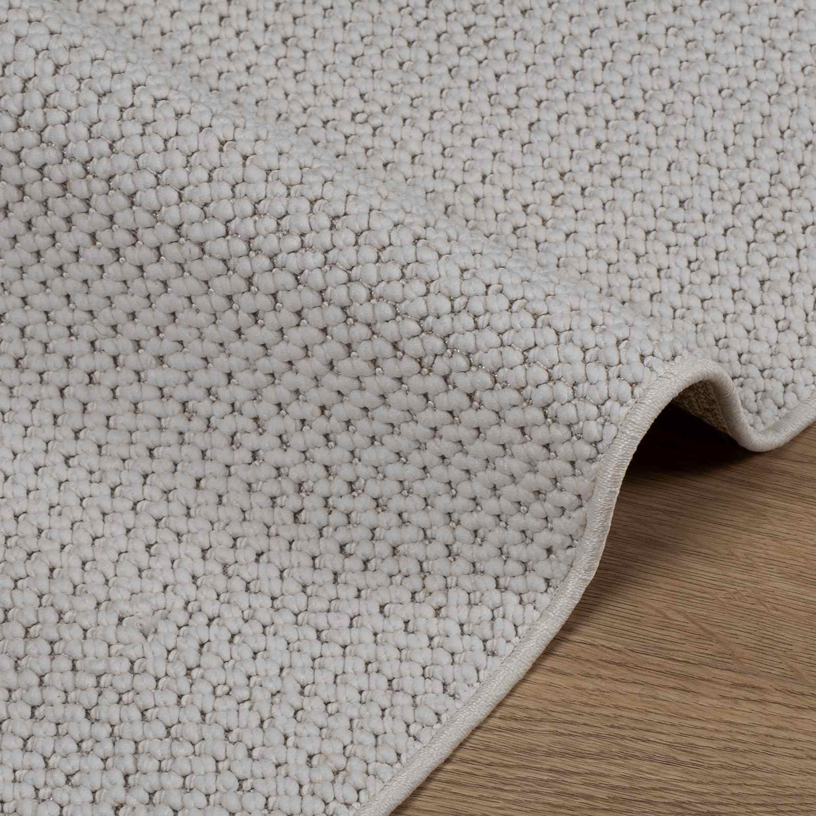 vidaXL Indoor Rug LUGO Cream 120 x 120 cm Polyester 4