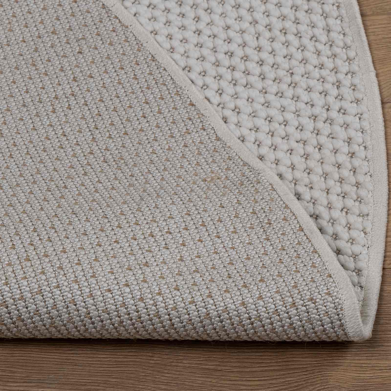 vidaXL Indoor Rug LUGO Cream Ø 120 CM Polyester 5