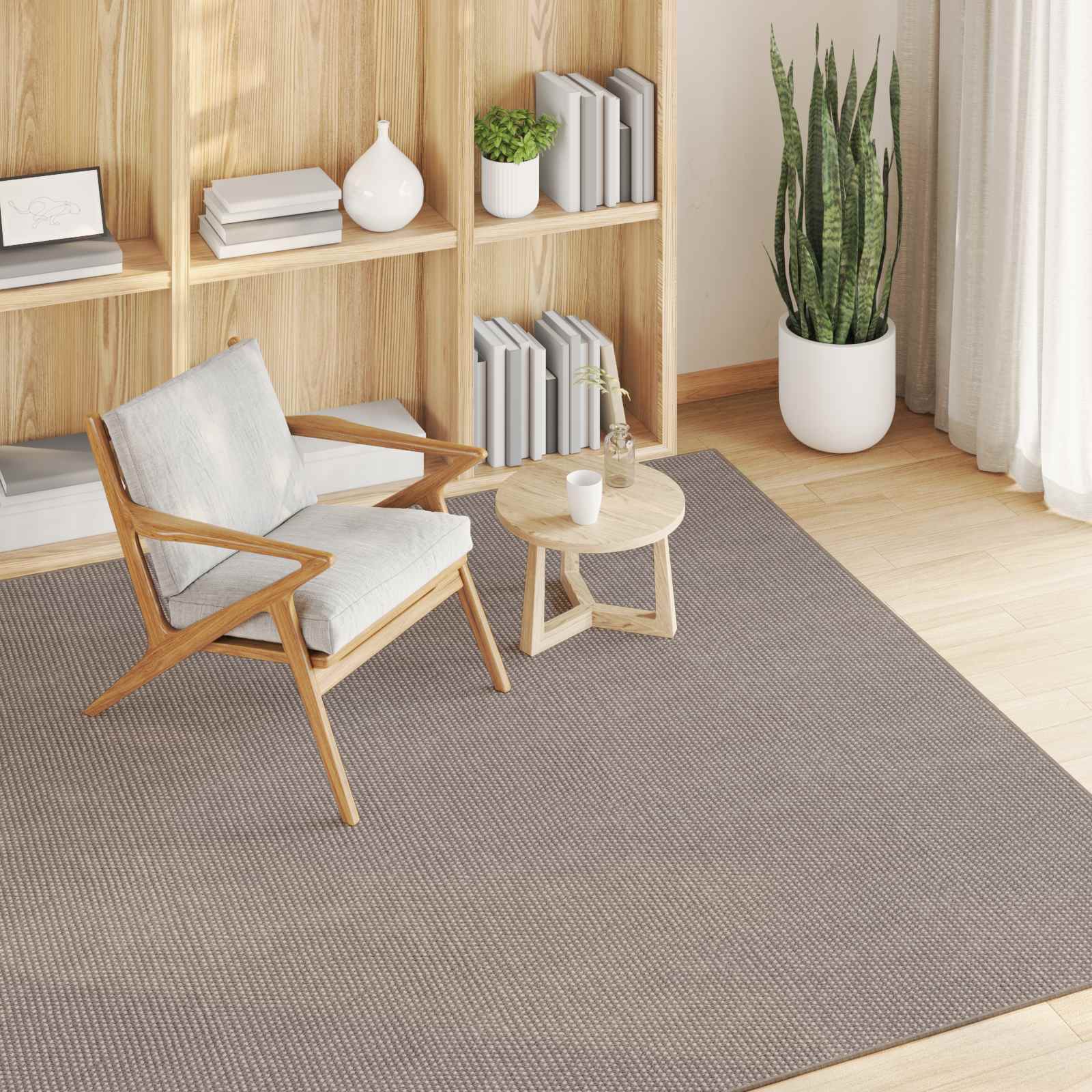vidaXL Indoor Rug LUGO Taupe 120 x 120 cm Polyester 3