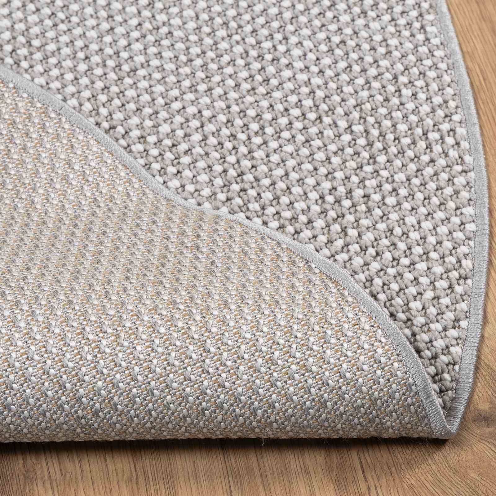 vidaXL Indoor Rug LUGO Cream and Grey Ø 120 CM Polyester 4