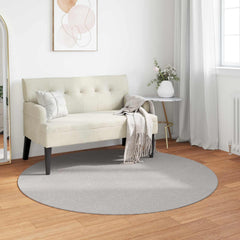 vidaXL Indoor Rug LUGO Cream and Grey Ø 120 CM Polyester 1