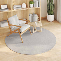 vidaXL Indoor Rug LUGO Cream and Grey Ø 120 CM Polyester 3