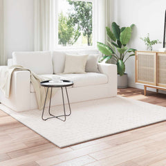 vidaXL Area Rugs Square SIROLO Cream 120 x 120 cm Polyester 1
