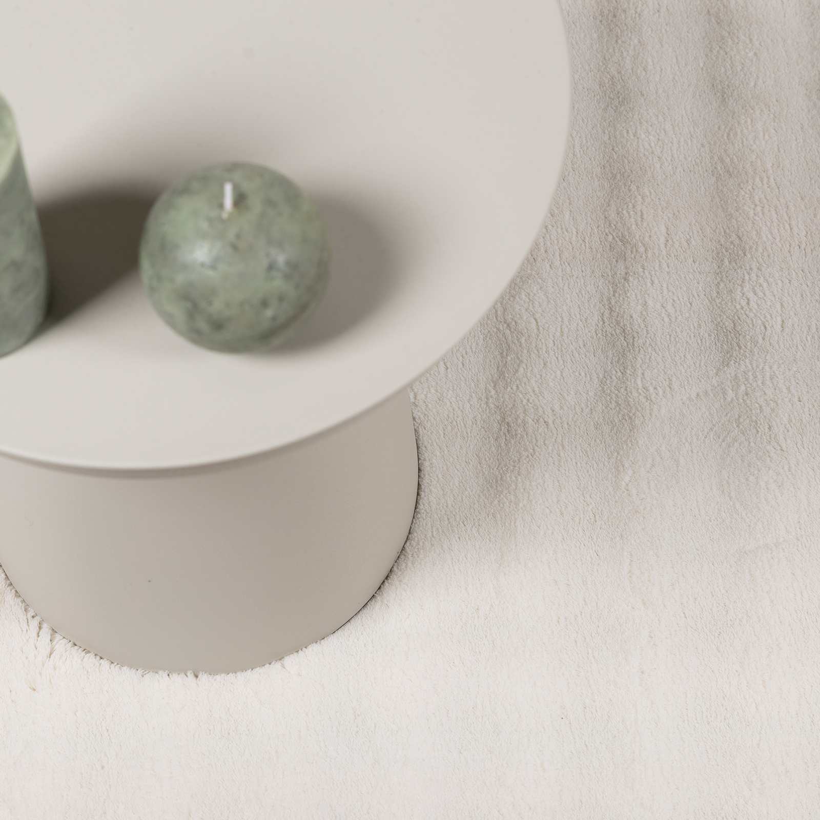 vidaXL Area Rugs Round SIROLO Cream Ø 120 CM Polyester 6