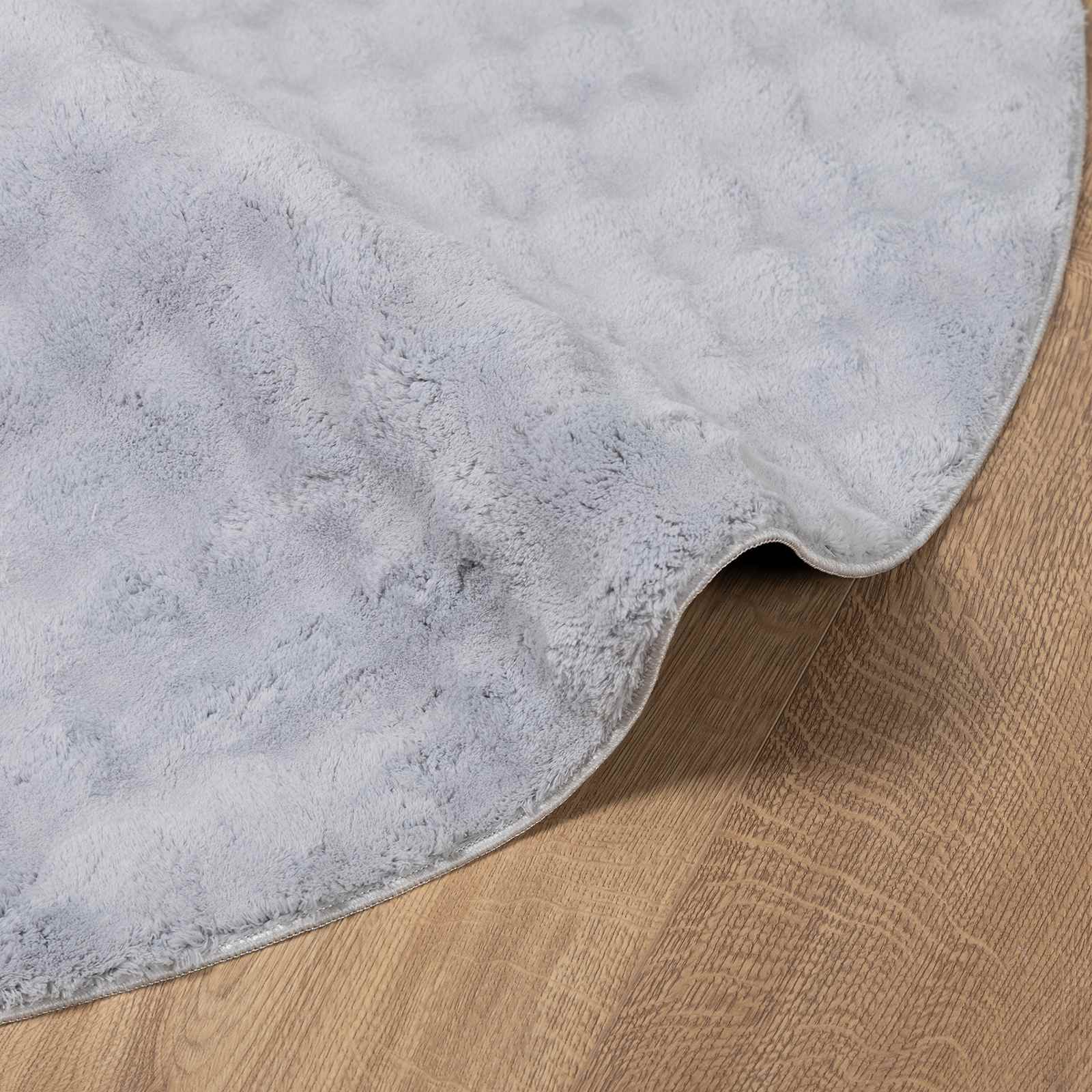 vidaXL Area Rugs Round SIROLO Grey Ø 120 CM Polyester 5