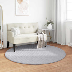 vidaXL Area Rugs Round SIROLO Grey Ø 160 CM Polyester 1